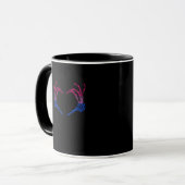 Mug Squelette Coeur Bisexuel Lgbt-Q Pride Crâne Main (Devant gauche)