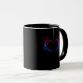 Mug Squelette Coeur Bisexuel Lgbt-Q Pride Crâne Main (Devant droit)