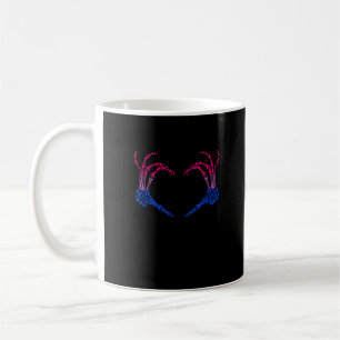 Mug Squelette Coeur Bisexuel Lgbt-Q Pride Crâne Main