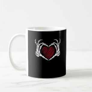 Mug Squelette Coeur main signe costume tendance Hallow