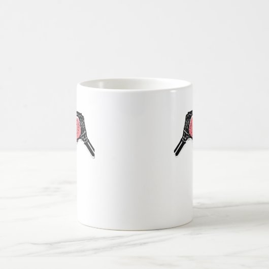 Mug Squelette Coeur main signe Valentines Jour Classiq (Centre)