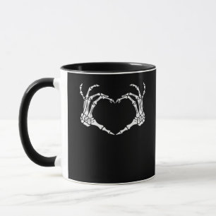 Mug Squelette Coeur main Signer Costume Drôle Hallowee