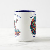 Mug Squelette coloré Surfer (Centre)
