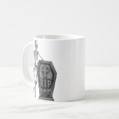 Mug Squelette cool avec cercueil (Devant gauche)