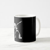 Mug Squelette coulé de plâtre de la jambe cassée (Devant droit)