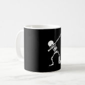 Mug Squelette coulé de plâtre de la jambe cassée (Devant gauche)