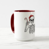 Mug Squelette de bonbons de Noël (Devant gauche)