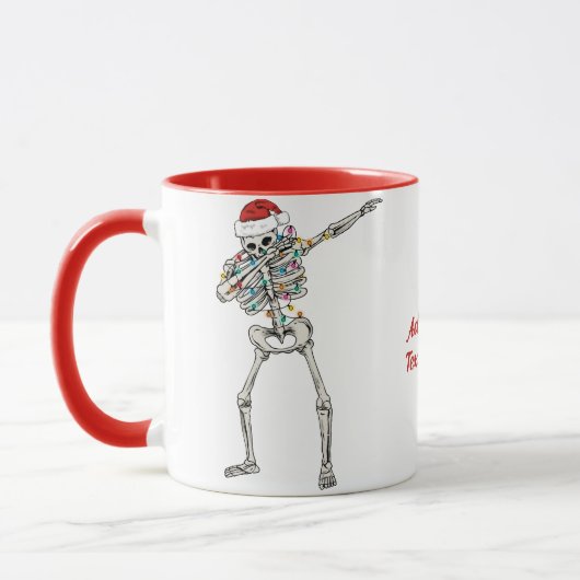 Mug Squelette de Dabbing Noël Santa Xmas effrayant (Gauche)