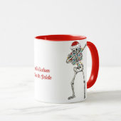Mug Squelette de Dabbing Noël Santa Xmas effrayant (Devant droit)