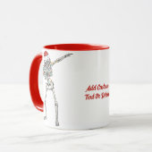 Mug Squelette de Dabbing Noël Santa Xmas effrayant (Devant gauche)