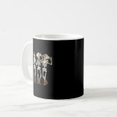 Mug Squelette de danse de cheval de bottes Western Cou (Devant gauche)