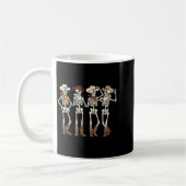 Mug Squelette de danse de cheval de bottes Western Cou (Gauche)