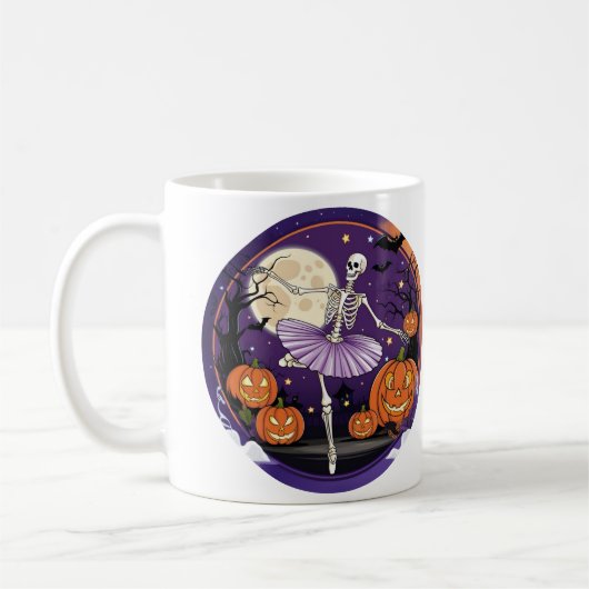 Mug Squelette de danse d'Halloween, meilleur cadeau d' (Gauche)