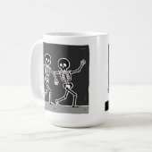 Mug Squelette de danse drôle Bone to Be Wild Halloween (Devant gauche)