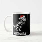 Mug Squelette de dinosaure Santasaurus Noël T Rex (Gauche)