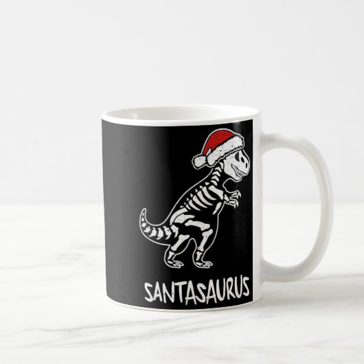 Mug Squelette de dinosaure Santasaurus Noël T Rex (Droite)