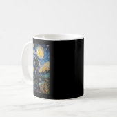 Mug Squelette de faucheuse - Style Van Gogh - Starry N (Devant gauche)