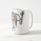 Mug Squelette de grossesse avec os de bébé - Drôle Hal (Devant droit)