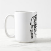 Mug Squelette de grossesse avec os de bébé - Drôle Hal (Gauche)