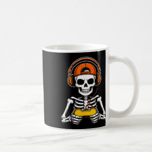 Mug Squelette de joueur drôle d'Halloween Manette de j