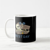 Mug Squelette de levage de poids de musculation drôle (Gauche)