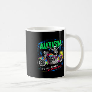 Mug Squelette de motard à moto Puzzle Autisme Awa