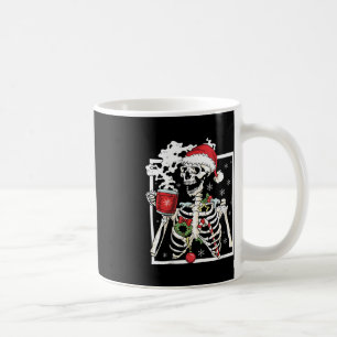 Mug Squelette De Noël Avec Crâne Souriant Boire Cof