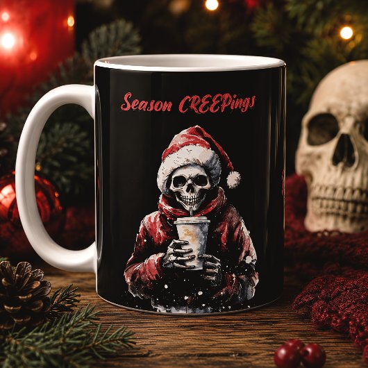 Mug Squelette de Noël effrayant de la saison des terre