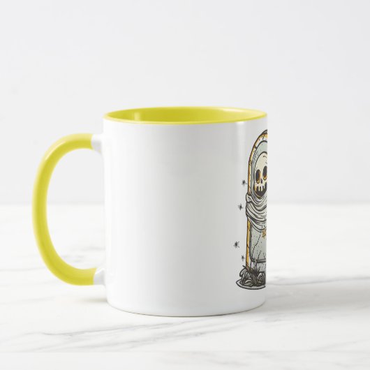 Mug Squelette de pierre éffrayante (Gauche)
