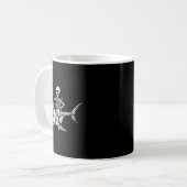 Mug Squelette de requin Halloween drôle Halloween (Devant gauche)