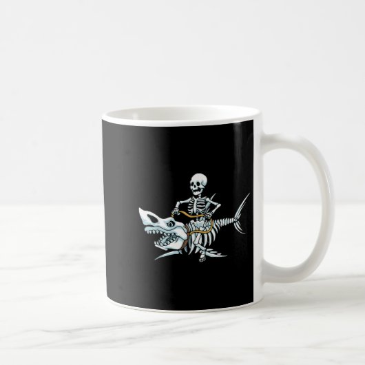 Mug Squelette de requin Halloween drôle Halloween (Droite)