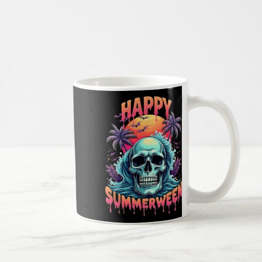 Mug Squelette de Summerween heureux Été Pastèque Jack- (Droite)
