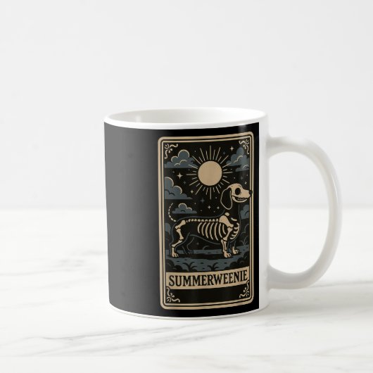 Mug Squelette de teckel Summerween Art de chien Style (Droite)