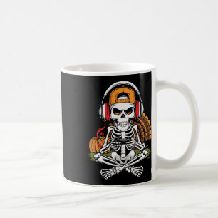 Mug Squelette de Thanksgiving Joueur de jeux vidéo Hom