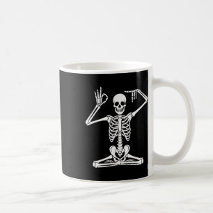 Mug Squelette de yoga Namaste 67 Mème Drôle d'Hallowee