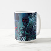 Mug Squelette d'Halloween à Graveyard (Devant droit)