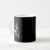 Mug Squelette d'Halloween Joueur de basket-ball amusan (Devant gauche)