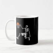 Mug Squelette d'Halloween Joueur de basket-ball amusan (Gauche)