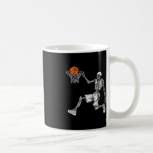 Mug Squelette d'Halloween Joueur de basket-ball amusan