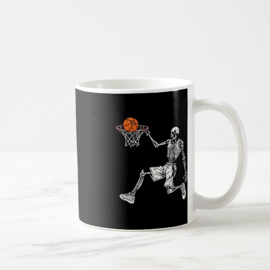 Mug Squelette d'Halloween Joueur de basket-ball amusan (Droite)