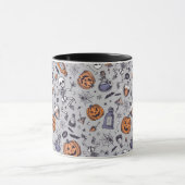 Mug Squelette d'Halloween vintage et Motif de potions (Centre)