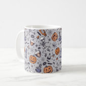 Mug Squelette d'Halloween vintage et Motif de potions (Devant gauche)
