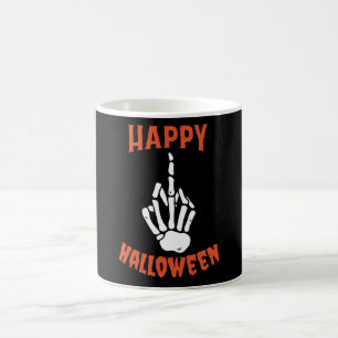Mug Squelette Doigt du Milieu Joyeux Halloween