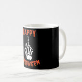 Mug Squelette Doigt Moyen Joyeux Halloween (Devant droit)
