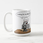 Mug Squelette Drôle à la Recherche de Dignité (Gauche)