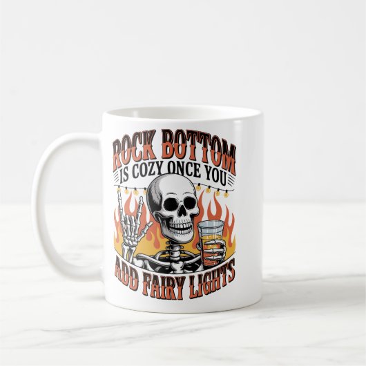 Mug Squelette drôle : Graphique sarcastique au plus ba (Gauche)