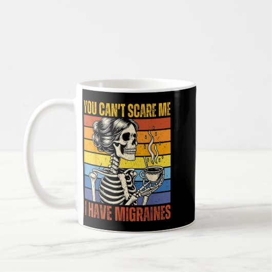 Mug Squelette Drôle Migraine Sensibilisation Mal de Tê (Gauche)