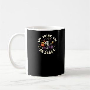 Mug Squelette effrayant célébrant Halloween Manger Boi