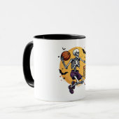 Mug Squelette éffrayant Dunking Basketball Graveyard H (Devant gauche)