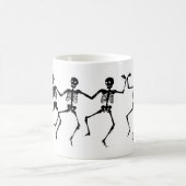 Mug Squelette éffrayant Halloween noir et blanc (Centre)